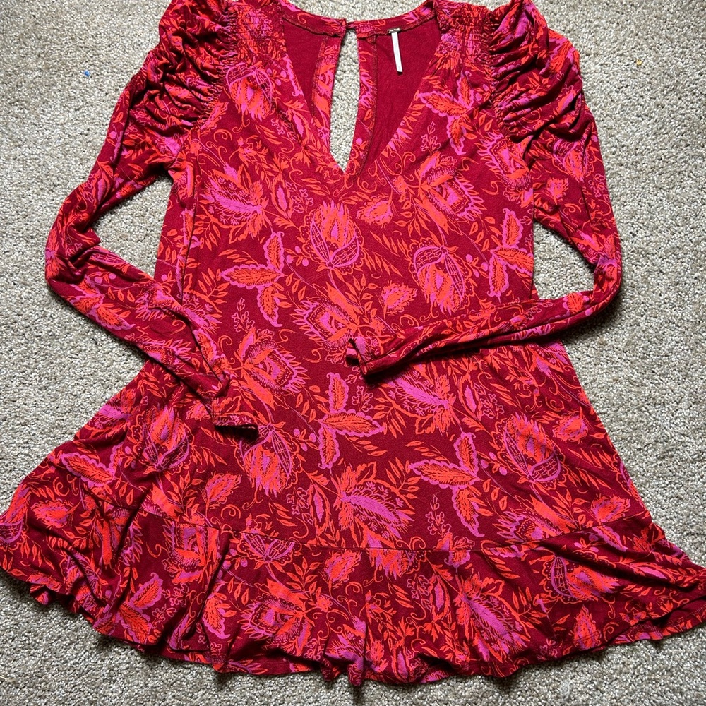 Fall Floral Free People Dress
